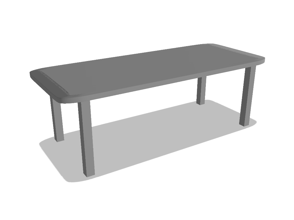 Table de jardin rectangle