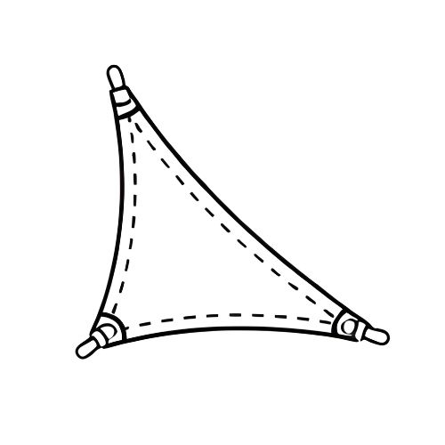 Voile d'ombrage Triangle Rectangle Essentiel