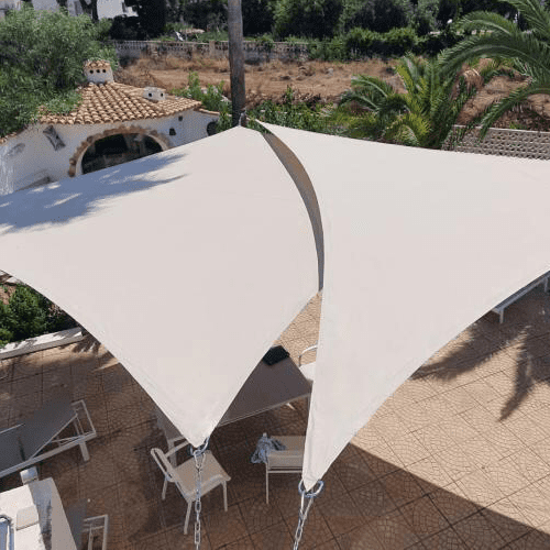 Voile d'ombrage sur mesure