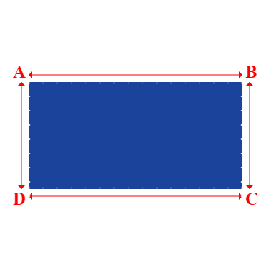 Bâche plate rectangle en Protect cover 705 670gr/m², toile PVC Etanche Bleu foncé - 5x2.5m