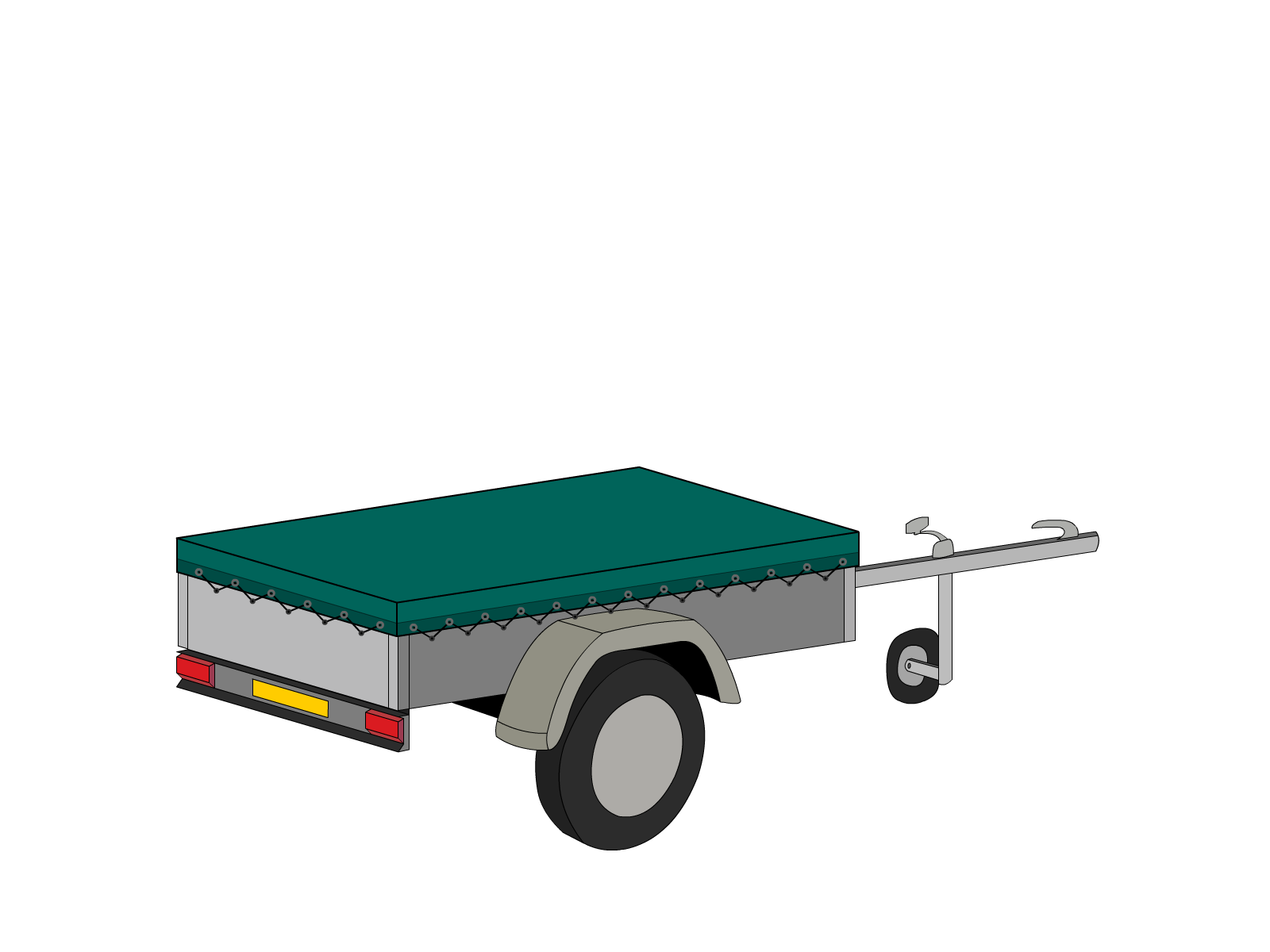 Bâche pour remorque SENTAR UNI233.SE.2 en Membrane PVC 670gr/m² Vert industrie RAL 6026