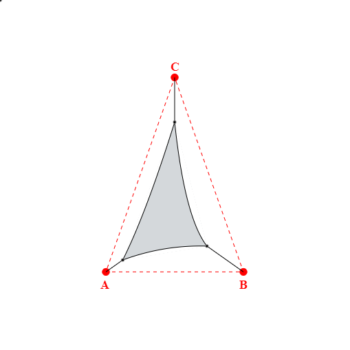Voile d'ombrage triangle en Soltis Lounge 96 Nuage 96-50272 - 1,24x1,86x2,14m