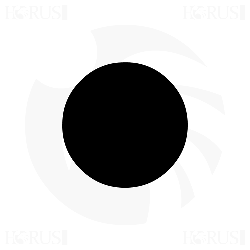 Bâche plate ronde en Membrane PVC 670gr/m² Noir RAL 9005 d'une diamètre de 1.3m