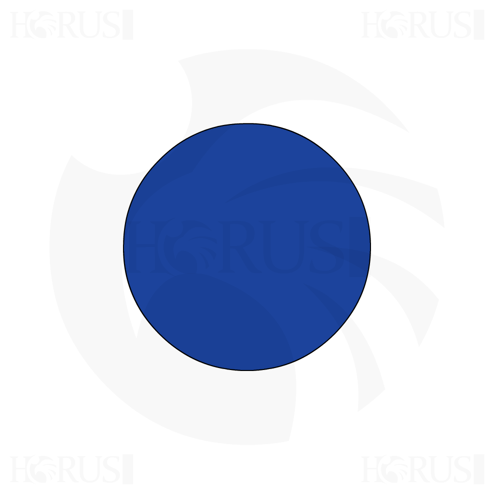 Bâche plate ronde en Membrane PVC 670gr/m² Bleu foncé RAL 5002 d'une diamètre de 2.1m