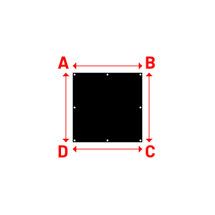 Bâche Rectangle en   - 1.00x1.00m