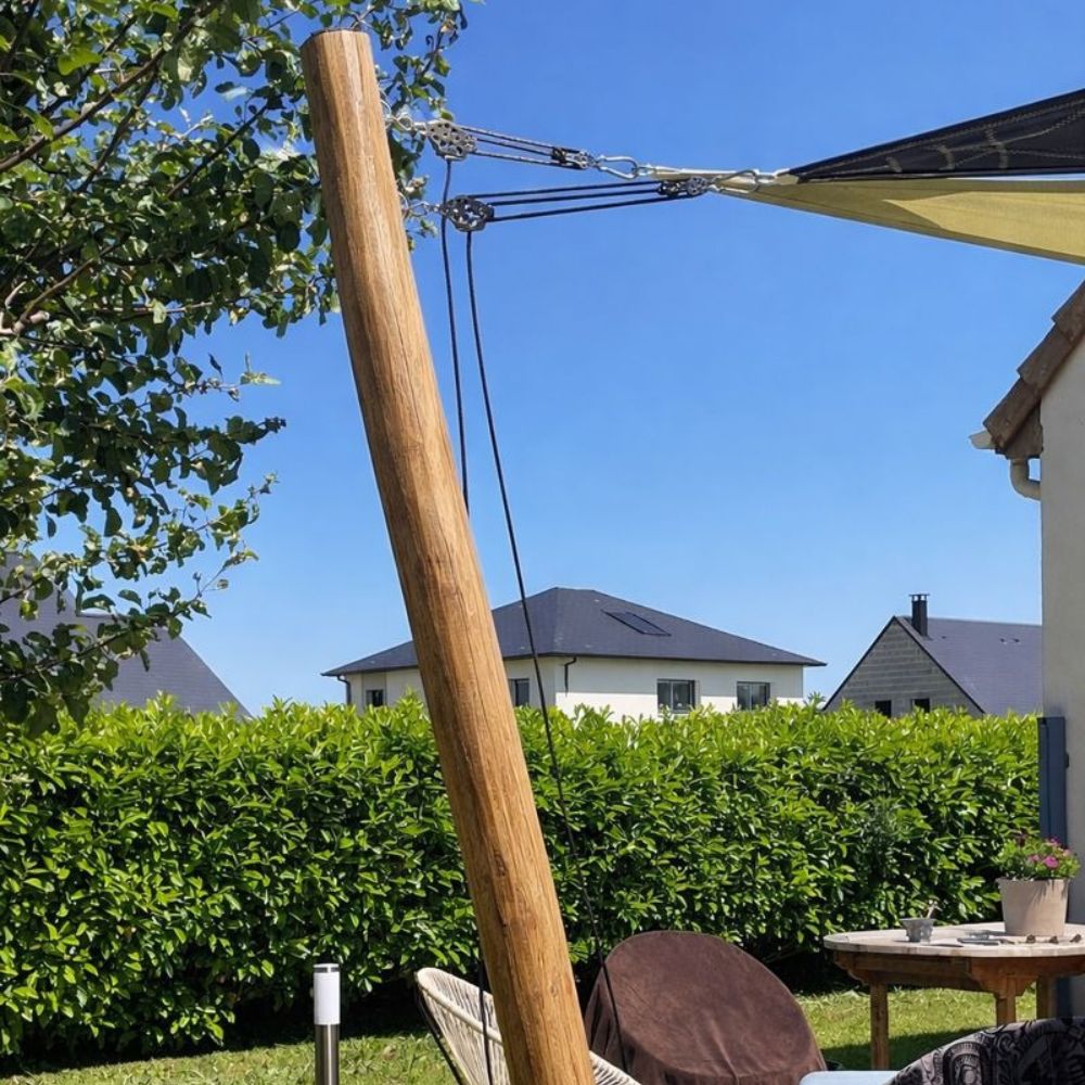 Mât bois Voiles d'ombrage