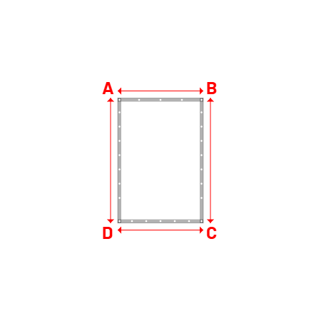 Bâche Rectangle en AustralMesh - Toile d'ombrage ajourée Blanc (112 AustralMesh) - 1.20x1.75m