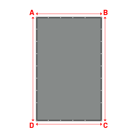 Bâche Rectangle en AustralMesh - Toile d'ombrage ajourée Gris Acier (648 AustralMesh) - 2.15x3.40m