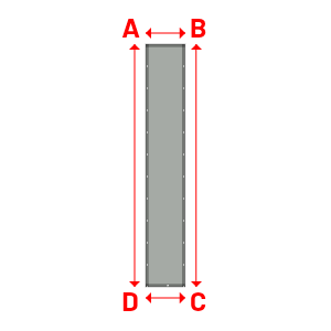 Bâche Rectangle en Protect 670 : La référence en matière de protection étanche Gris clair RAL 7038 - 0.65x4.00m