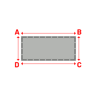 Bâche Rectangle en MaxiProtect 900 : Protection & grammage renforcé Gris agate RAL 7038 - 31071 - 1.80x0.80m