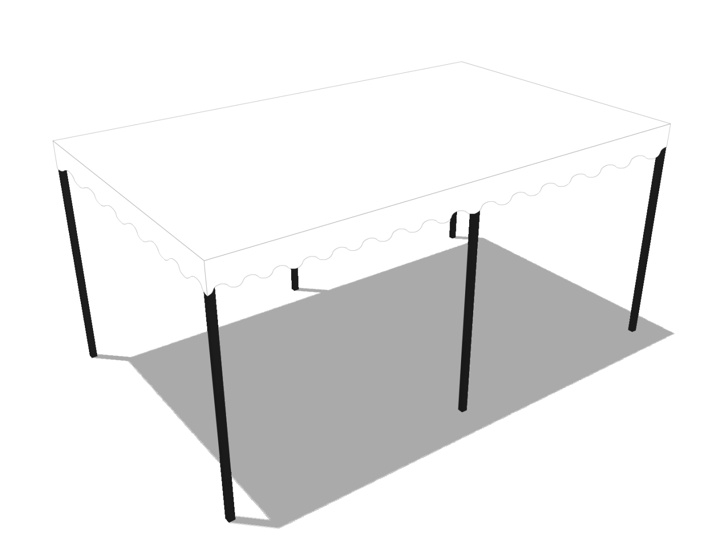 Bâche pour pergola métallique sur pieds droite en Protect 670 : La référence en matière de protection étanche Blanc RAL 9016