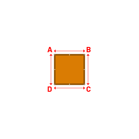 Bâche Rectangle en Hydris  - Toile d'ombrage déperlante Hydris 0503 Or - 1.00x1.00m