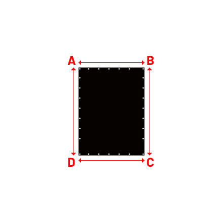Bâche Rectangle en MaxiProtect 900 : Protection & grammage renforcé Noir foncé RAL 9005 - 31075 - 1.30x1.73m