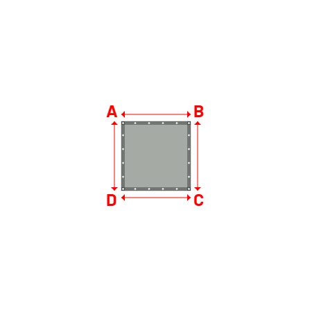 Bâche Rectangle en Protect 670 : La référence en matière de protection étanche Gris clair RAL 7038 - 1.00x1.00m