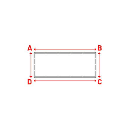 Bâche Rectangle en Protect 670 : La référence en matière de protection étanche Blanc RAL 9016 - 2.06x0.84m