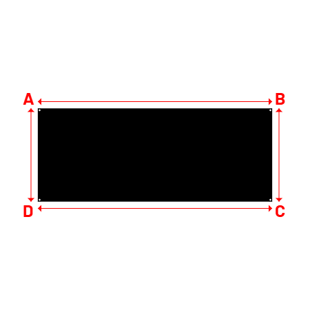 Bâche Rectangle en Protect 670 : La référence en matière de protection étanche Noir RAL 9005 - 3.40x1.35m