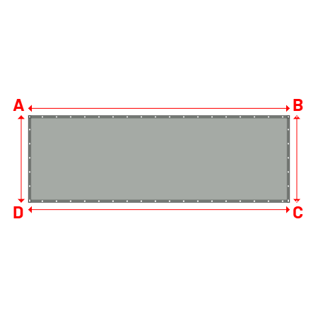 Bâche Rectangle en Protect 670 : La référence en matière de protection étanche Gris clair RAL 7038 - 4.50x1.50m