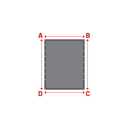 Bâche Rectangle en CoverEco 640 : une bâche simple & efficace Ecolac 640 - 7196 (RAL 7037) - 1.40x1.75m
