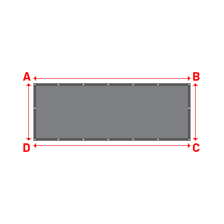 Bâche Rectangle en CoverEco 640 : une bâche simple & efficace Ecolac 640 - 7196 (RAL 7037) - 3.15x1.15m