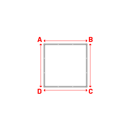 Bâche Rectangle en Grille pour rideaux de scène - PVC M2 Noir Grille PVC SCENIQUE - Noir - 362-1075 - 1.50x1.50m