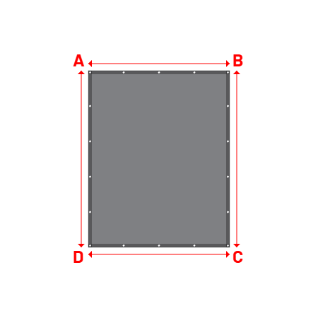 Bâche Rectangle en CoverEco 640 : une bâche simple & efficace Ecolac 640 - 7196 (RAL 7037) - 2.00x2.50m