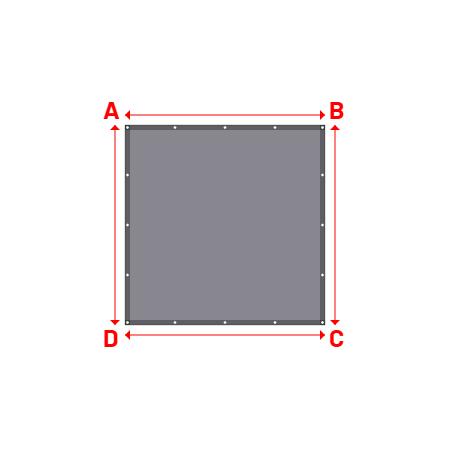 Bâche Rectangle en Protect 600 M1 : Résistance à la flamme exceptionnelle Coloris 693 - 2.00x2.00m