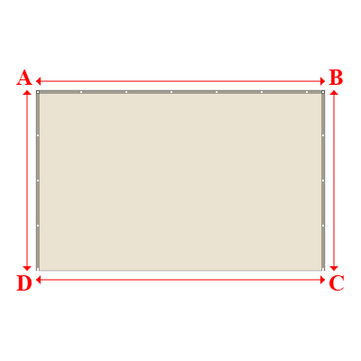 Bâche Rectangle en Protect 670 : La référence en matière de protection étanche Blanc perlé RAL 1013 - 4.00x2.50m