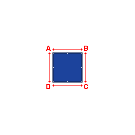 Bâche Rectangle en Protect 670 : La référence en matière de protection étanche Bleu foncé RAL 5002 - 1.00x1.00m