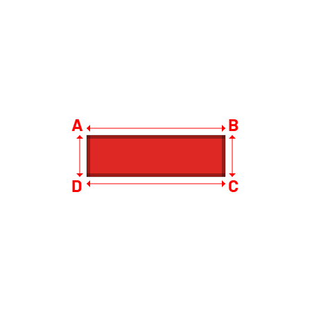 Bâche Rectangle en Protect 670 : La référence en matière de protection étanche Rouge RAL 3002 - 2.00x0.60m