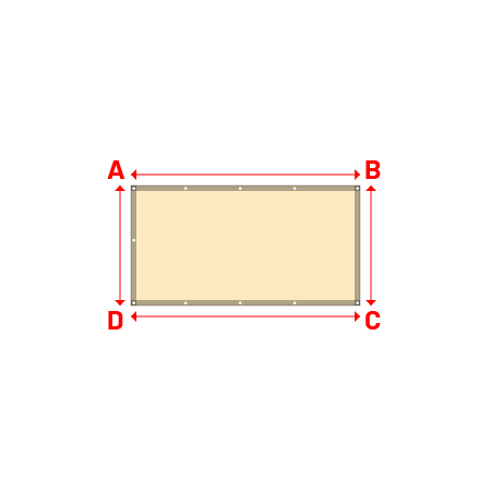 Bâche Rectangle en Protect 670 : La référence en matière de protection étanche Beige ral 1015 - 2.10x1.10m