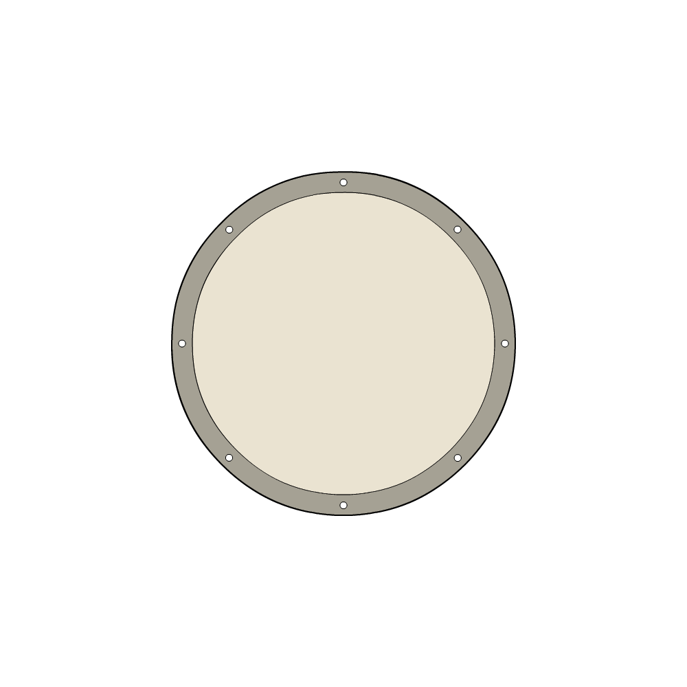 Bâche plate ronde en Protect 670 : La référence en matière de protection étanche Blanc perlé RAL 1013 d'une diamètre de 13m