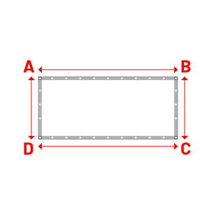 Bâche Rectangle en Protect 670 : La référence en matière de protection étanche Blanc RAL 9016 - 2.00x0.90m