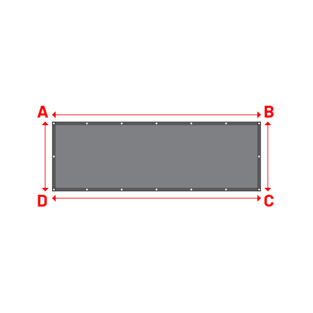 Bâche Rectangle en CoverEco 640 : une bâche simple & efficace Ecolac 640 - 7196 (RAL 7037) - 3.00x1.00m