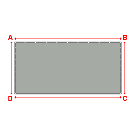 Bâche Rectangle en Protect 670 : La référence en matière de protection étanche Gris clair RAL 7038 - 3.54x1.74m