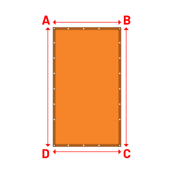 Bâche Rectangle en Protect 670 : La référence en matière de protection étanche Orange RAL 2004 - 1.33x2.33m