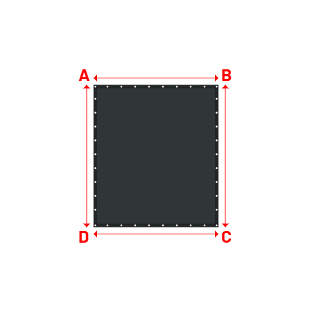 Bâche Rectangle en Protect 670 : La référence en matière de protection étanche Gris anthracite RAL 7016 - 1.80x2.05m