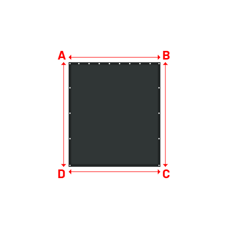 Bâche Rectangle en Protect 670 : La référence en matière de protection étanche Gris anthracite RAL 7016 - 1.80x2.05m