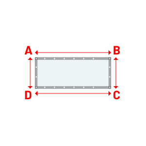 Bâche Rectangle en Soltis 502 Proof : bâche spéciale protection solaire & grand choix de coloris Blanc - 502V3-8102C - 1.56x0.64m