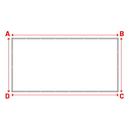 Bâche Rectangle en Protect 670 : La référence en matière de protection étanche Blanc RAL 9016 - 3.75x1.90m