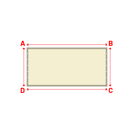 Bâche Rectangle en AustralMesh - Toile d'ombrage ajourée Naturel (759 AustralMesh) - 2.70x1.30m