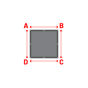 Bâche Rectangle en CoverEco 640 : une bâche simple & efficace Ecolac 640 - 7196 (RAL 7037) - 1.00x1.00m