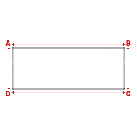 Bâche Rectangle en Protect 670 : La référence en matière de protection étanche Blanc RAL 9016 - 4.00x1.50m