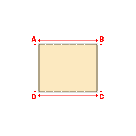 Bâche Rectangle en Protect 670 : La référence en matière de protection étanche Beige ral 1015 - 1.94x1.58m
