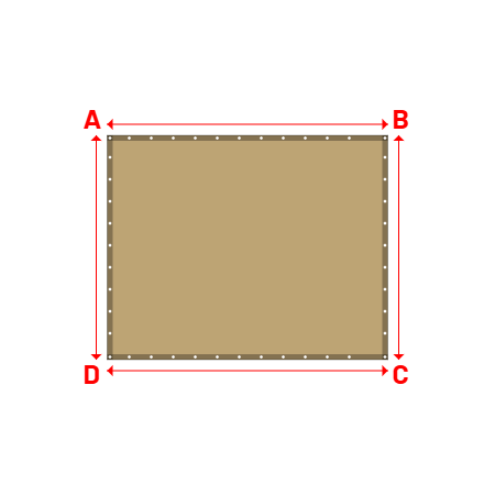 Bâche Rectangle en AustralMesh - Toile d'ombrage ajourée Sable du désert (704 AustralMesh) - 2.55x2.04m
