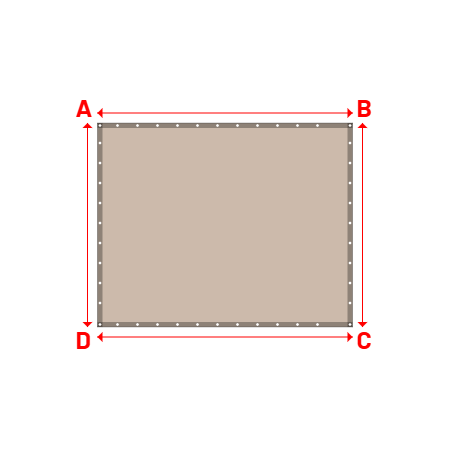 Bâche Rectangle en Soltis 96 - Toile d'ombrage haute performance Beige Sablé 96-2135 - 2.55x2.04m