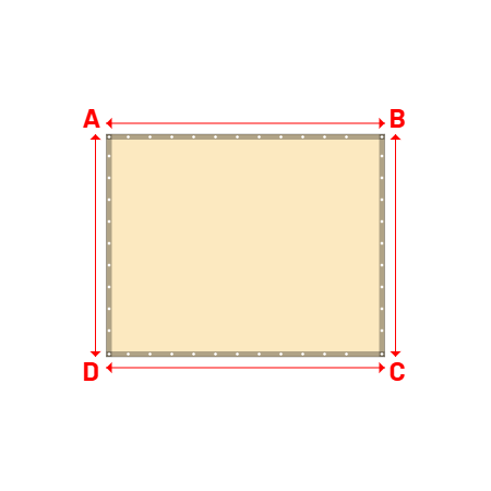 Bâche Rectangle en Flexlight Lodge 6002 opaque 730gr/m² Beige 20211 - 2.55x2.04m