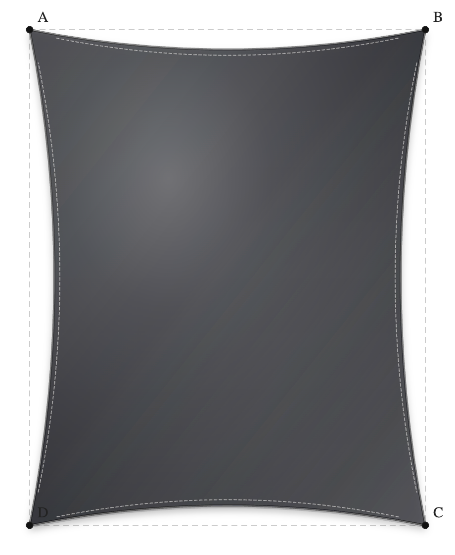 Voile d'ombrage - Forme Rectangle - Anthracite 96-2047