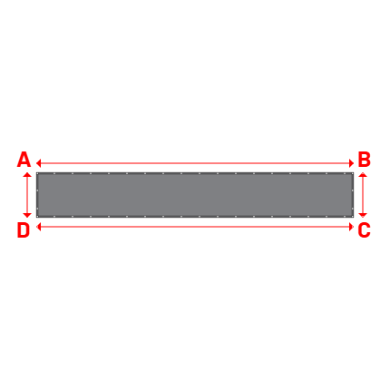 Bâche Rectangle en CoverEco 640 : une bâche simple & efficace Ecolac 640 - 7196 (RAL 7037) - 7.00x1.00m
