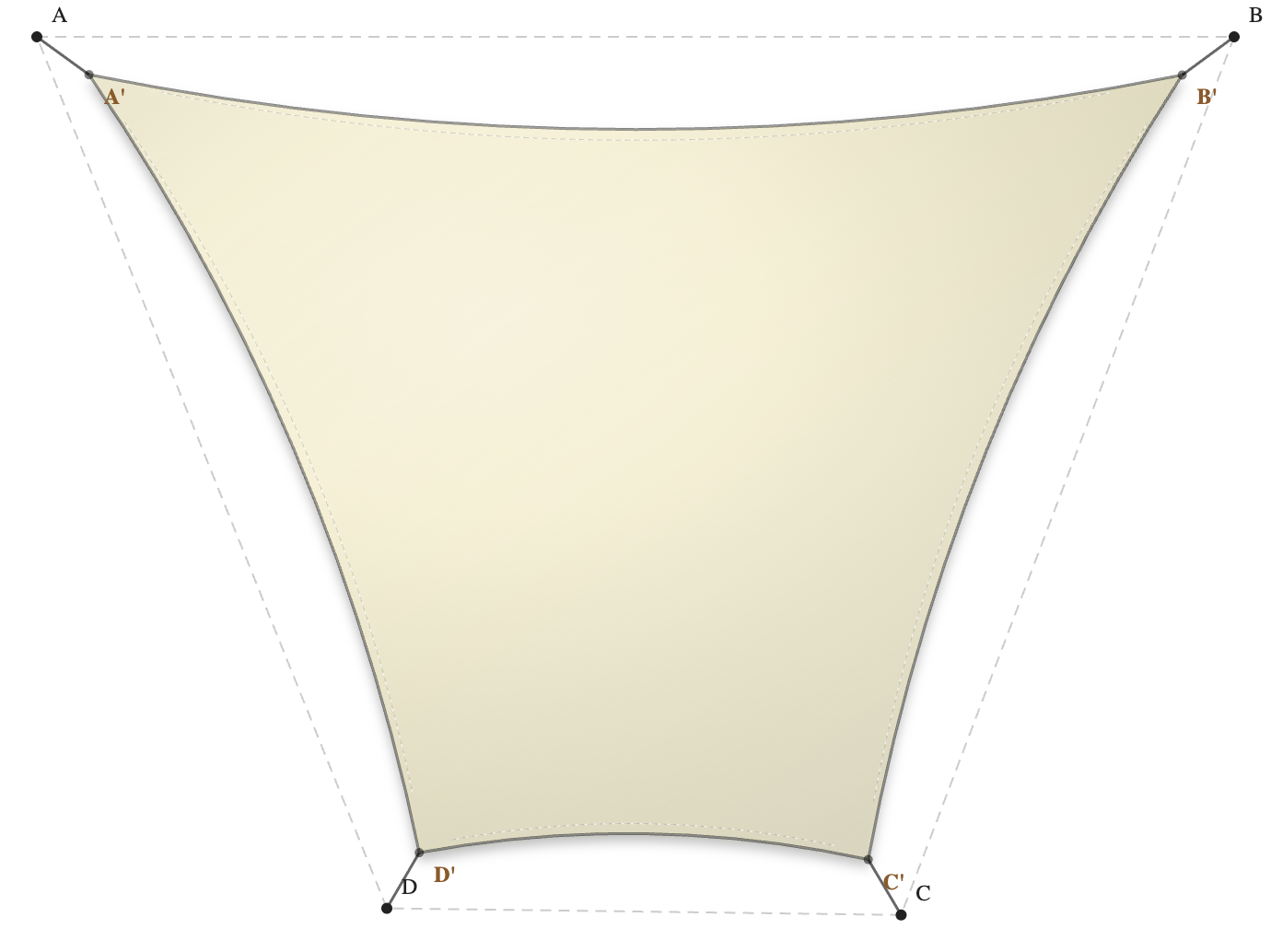 Voile d'ombrage - Forme Trapèze - Naturel (759 AustralMesh)