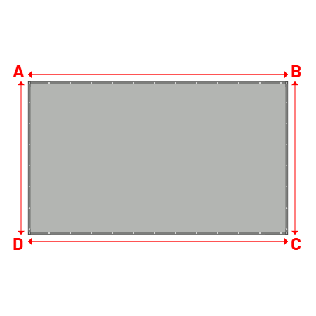 Bâche Rectangle en MaxiProtect 900 : Protection & grammage renforcé Gris agate RAL 7038 - 31071 - 5.10x3.00m